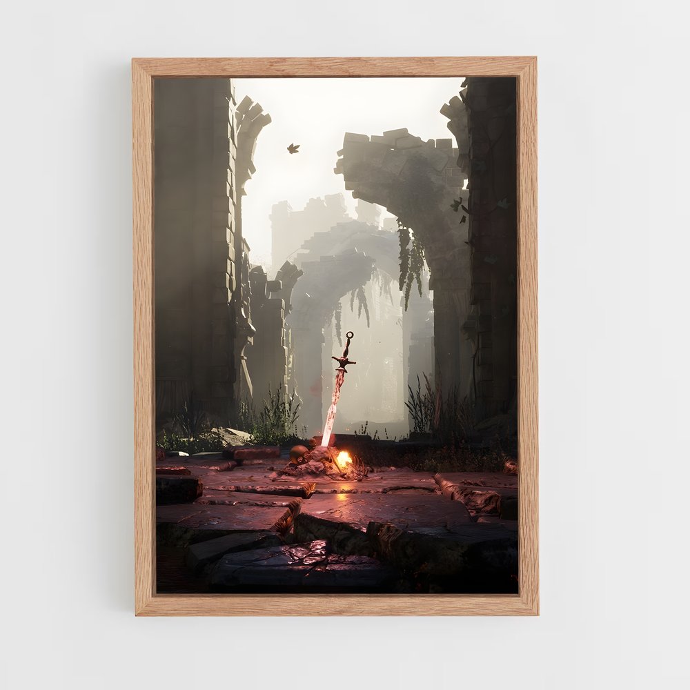 Poster La Gardienne des Ruines – affiche Dark souls (vue 4)